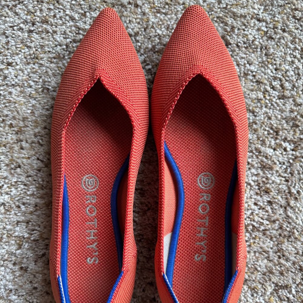 NWOT Rothy's Orange flats 9.5
